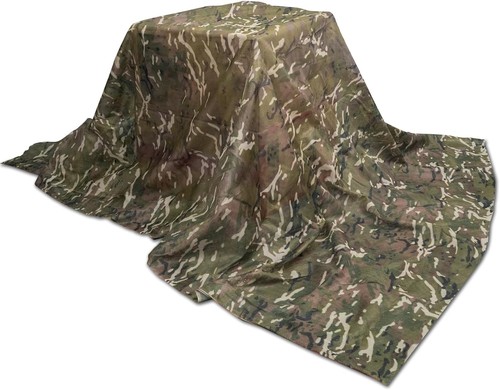 Camo burlap blind - camo, material